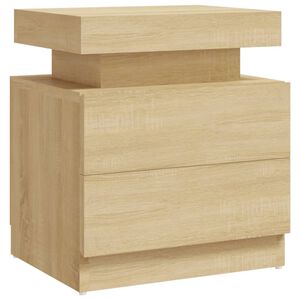 vidaXL Bedside Cabinet Sonoma Oak 45x35x52 cm Engineered Wood