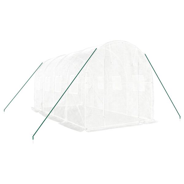 vidaXL Greenhouse with Steel Frame White 8 m&sup2; 4x2x2 m