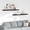 vidaXL Floating Wall Shelves 2 pcs Black 120x23.5x3.8 cm MDF