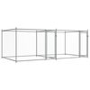 vidaXL Dog Cage with Doors Grey 4x2x1.5 m Galvanised Steel