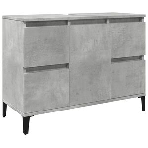 vidaXL Sink Cabinet Concrete Grey 80x33x60 cm Engineered Wood