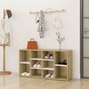 vidaXL Shoe Bench White and Sonoma Oak 103x30x55 cm Engineered Wood