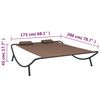 vidaXL Outdoor Lounge Bed Fabric Brown