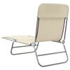 vidaXL Folding Sun Loungers 2 pcs Cream Textilene and Steel