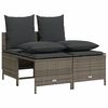 vidaXL 4 Piece Garden Sofa Set with Cushions Grey Poly Rattan