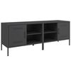 vidaXL 2 Piece TV Cabinet Set Black 68x39x50,5 cm Steel