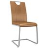 vidaXL Dining Chairs 2 pcs Brown Faux Leather
