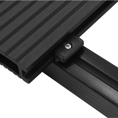 vidaXL WPC Decking Boards with Accessories 20 m² 4 m Anthracite