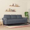 vidaXL 3-Seater Sofa Dark Grey 180 cm Velvet