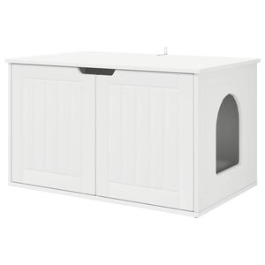 vidaXL Cat House White 85 x 55 x 50 cm Engineered Wood