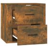 vidaXL Wall-mounted Bedside Cabinet Smoked Oak 50x36x47 cm