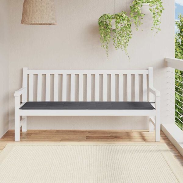 vidaXL Garden Bench Cushion Anthracite 180x50x3 cm Oxford Fabric