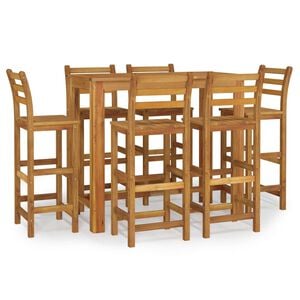 vidaXL Garden Bar Set | Natural Brown | Solid Acacia wood | Medium | Durable