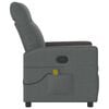 vidaXL Massage Recliner Chair Dark Grey Fabric
