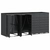vidaXL Wheelie Bin Storage for 4 Bins Anthracite 272 x 77.5 x 121.5 cm