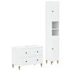vidaXL 2 Piece Bathroom Cabinet Set ALKMAAR White Engineered Wood