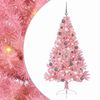 vidaXL Artificial Pre-lit Christmas Tree with 300 LEDs Pink 180 cm PVC