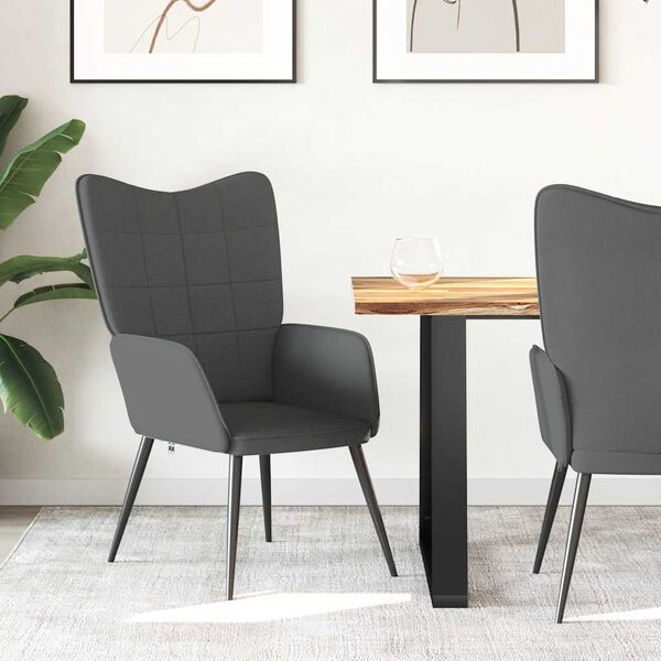 vidaXL Relaxing Chair Dark Grey Fabric