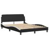 vidaXL Bed Frame "Viana" without Mattress Black and White 137x190 cm Double Faux Leather