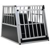 vidaXL Dog Cage | Silver | Aluminium and MDF | 65 x 91 x 69.5 cm | Lightweight