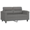 vidaXL 4 Piece Sofa Set with Cushions Dark Grey Microfibre Fabric