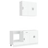 vidaXL Kitchen Unit PORTO 5 pcs White Engineered Wood