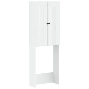 vidaXL Toilet Cabinet ALKMAAR White 66 x 25.5 x 190 cm Engineered Wood
