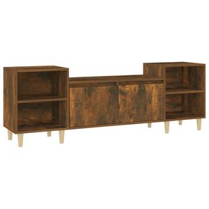 vidaXL TV Cabinet Smoked Oak 160x35x55 cm Engineered Wood