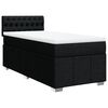 vidaXL Box Spring Bed with Mattress Black King Single Fabric