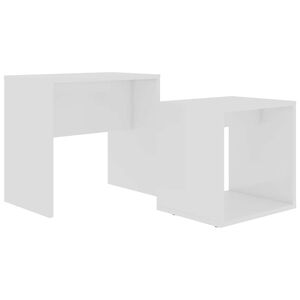 vidaXL Coffee Table | White | Engineered wood | 48 x 30 x 45 cm | Stackable