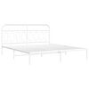 vidaXL Metal Bed Frame without Mattress with Headboard White 180x200cm