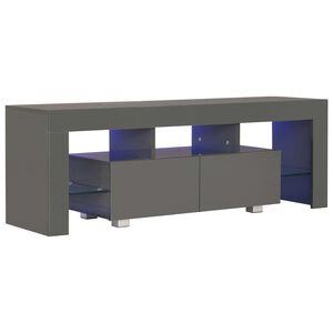 vidaXL TV Cabinet | High gloss grey | E1 Engineered wood with melamine | Large