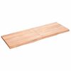 vidaXL Wall Shelf Light Brown 140x50x(2-4) cm Treated Solid Wood Oak