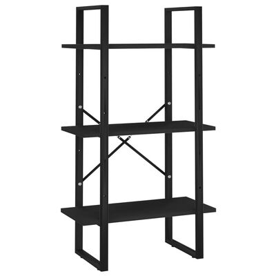 vidaXL 5-Tier Book Cabinet Black 60x30x175 cm Engineered Wood