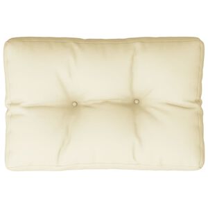 vidaXL Pallet Cushion Cream 60x40x12 cm Fabric