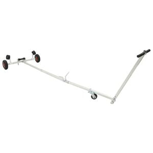 vidaXL Adjustable Boat Trailer with Pneumatic Tires 200 kg Load Silver