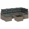 vidaXL Garden Sofa Set with Cushion with Storage 7 pcs Light Grey