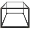 vidaXL Coffee Table Black with Tempered Glass 120x60x35 cm