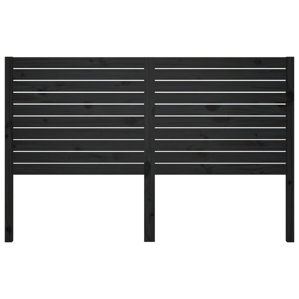 vidaXL Bed Headboard Black 156x4x100 cm Solid Wood Pine