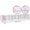 vidaXL Dog Kennel Silver 4 m&sup2; Steel