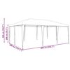 vidaXL Party Tent Anthracite 600 x 400 x 266 cm Polyethylene and Steel