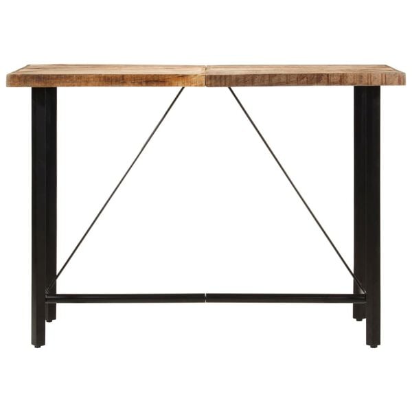 vidaXL Bar Table 150x70x107 cm Solid Wood Mango and Iron
