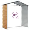 vidaXL Garden Shed Light Brown 191x640x198 cm Galvanised Steel