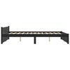 vidaXL Bed Frame without Mattress Black Solid Wood 150x200 cm King Size King Size