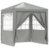 vidaXL Party Tent Light Grey 200 x 200 x 240 cm PE and Steel