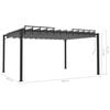 vidaXL Gazebo with Louvered Roof 3x4 m Anthracite Fabric and Aluminium