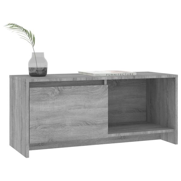 vidaXL TV Cabinet Grey Sonoma 90x35x40 cm Engineered Wood