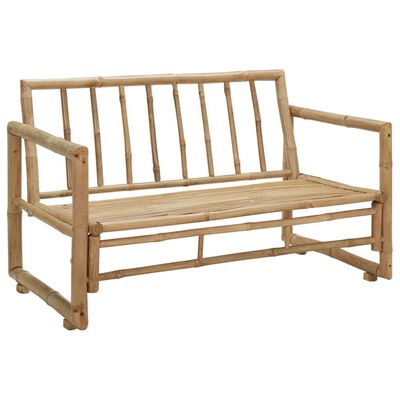 vidaXL Garden Bench with Cushions 115 cm Bamboo