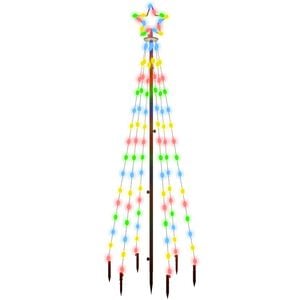 vidaXL Christmas Tree With Spike | Colourful | Powder-coated steel, copper, PVC