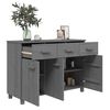 vidaXL Sideboard HAMAR Dark Grey 113x40x80 cm Solid Wood Pine
